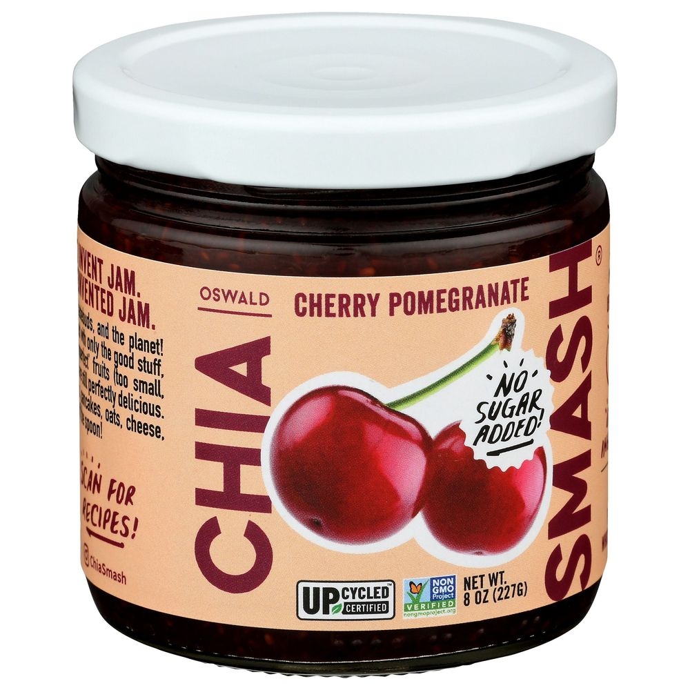 Oswald Chia Smash Cherry Pomegranate Jam, 8 Ounce -- 6 per case