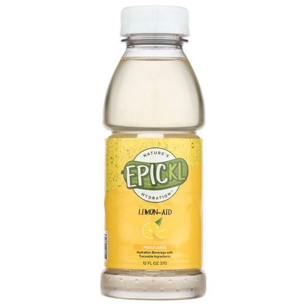 Natures Epickl Hydration Lemon Aid Pickle Juice, 12 Fluid Ounce -- 9 per case