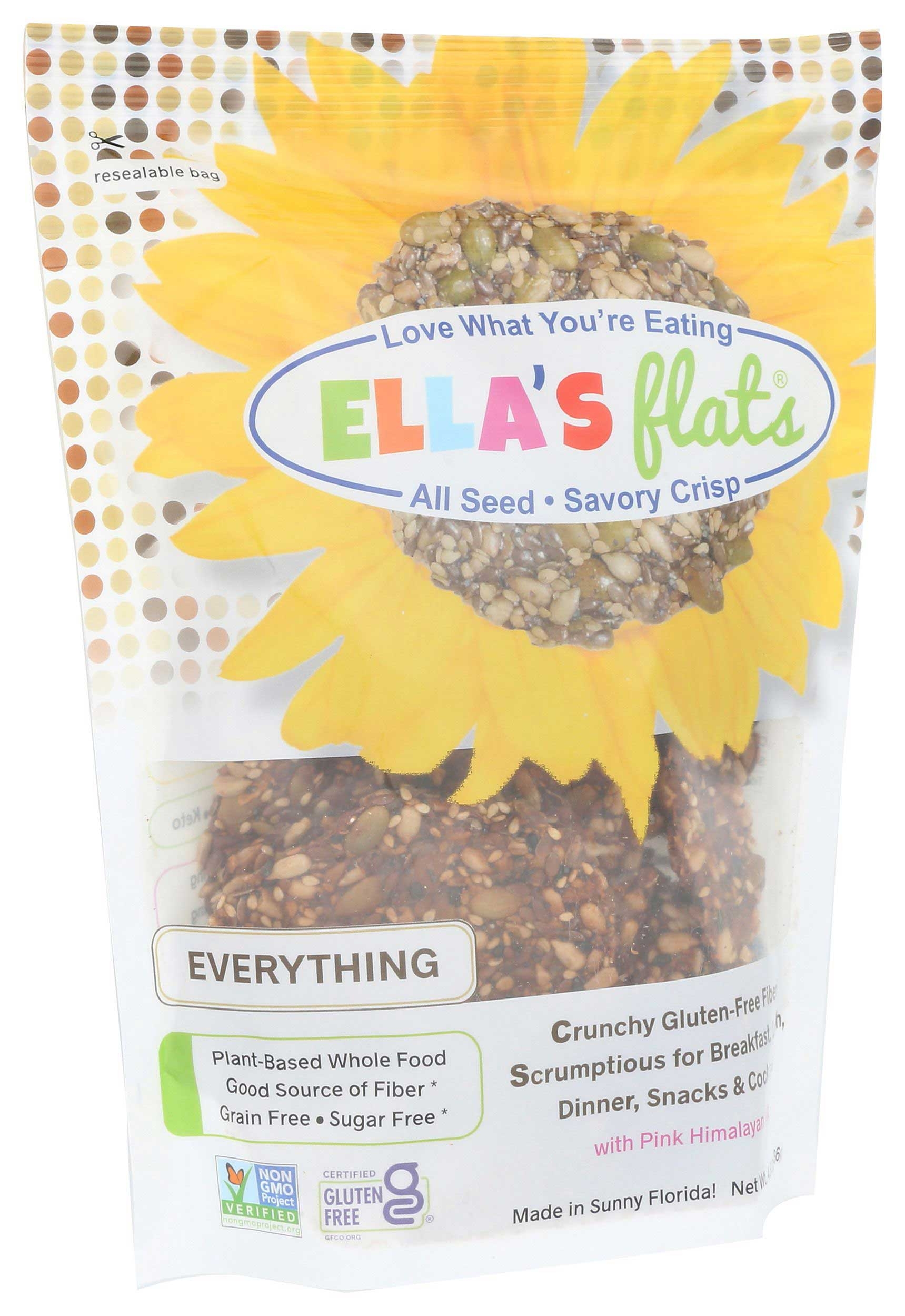 Ellas Flats Everything Crackers, 4.8 Ounce -- 6 per case