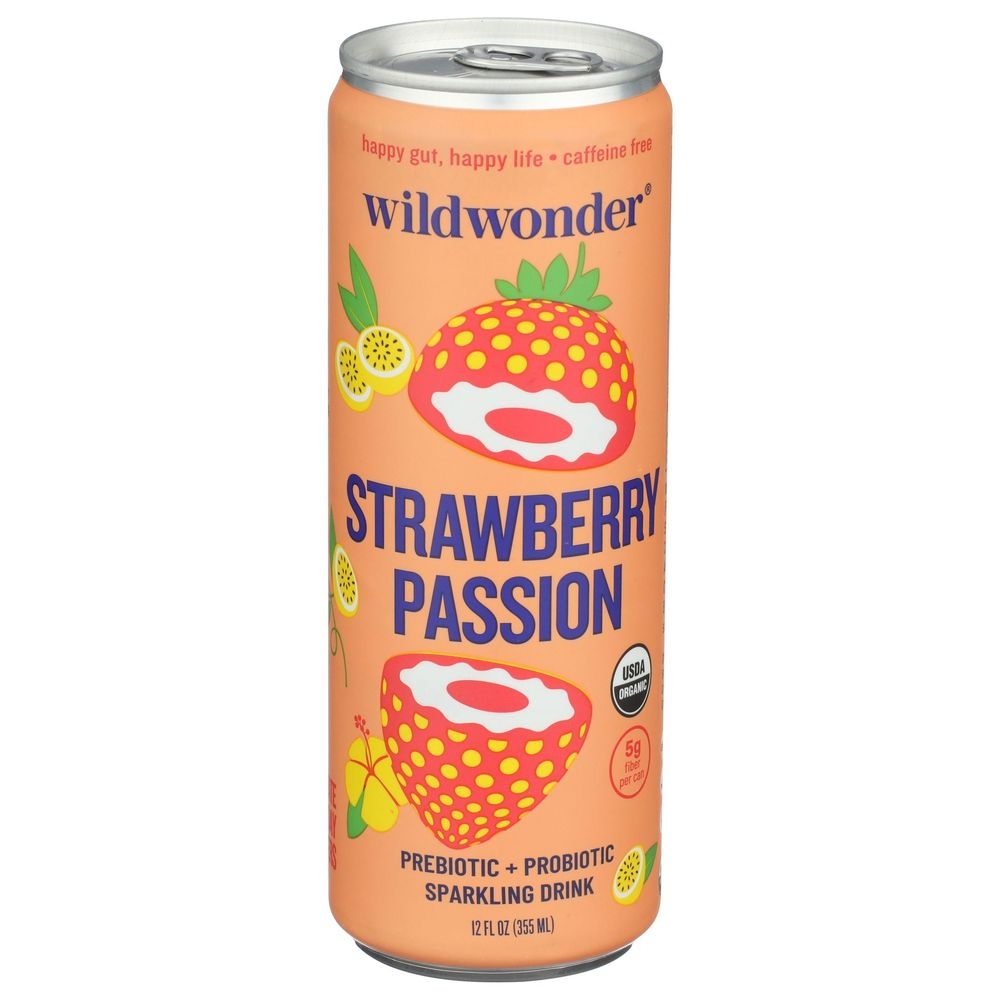 Wild Wonder Strawberry Passion Sparkling Drink, 12 Fluid Ounce -- 12 per case