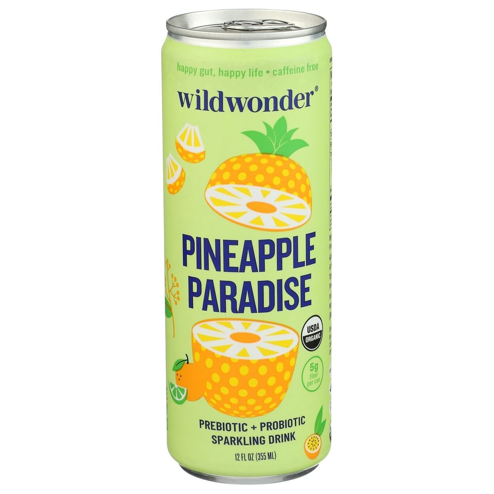 Wild Wonder Pineapple Paradise Sparkling Drink, 12 Fluid Ounce -- 12 per case