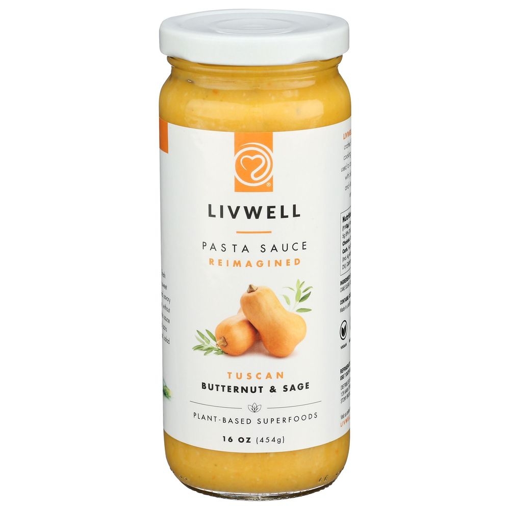 Livwell Foods Tuscan Butternut and Sage Pasta Sauce, 16 Ounce -- 6 per case