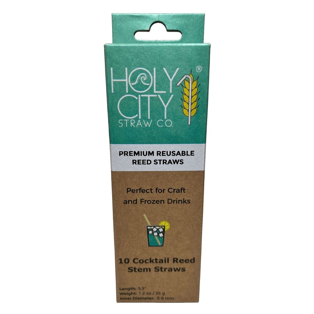 Holy City Straw Company Jumbo Reed Straw, 7.9 inch -- 10 per case
