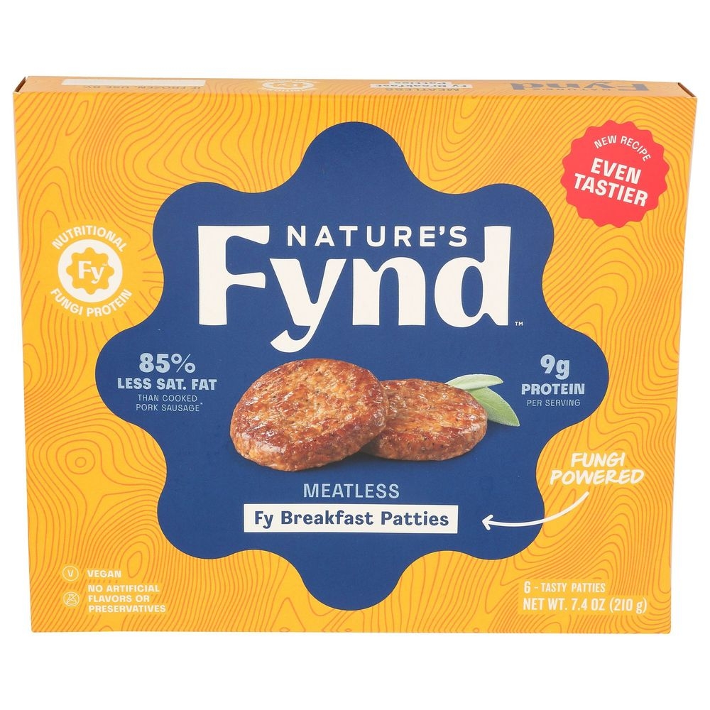 Natures Fynd Nonfat Breakfast Patties, 7.4 Ounce -- 8 per case.