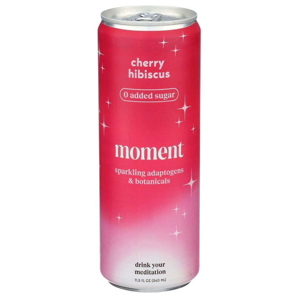 Moment Cherry Hibiscus Botanical Sparkling Water, 11.5 Fluid Ounce -- 12 per case