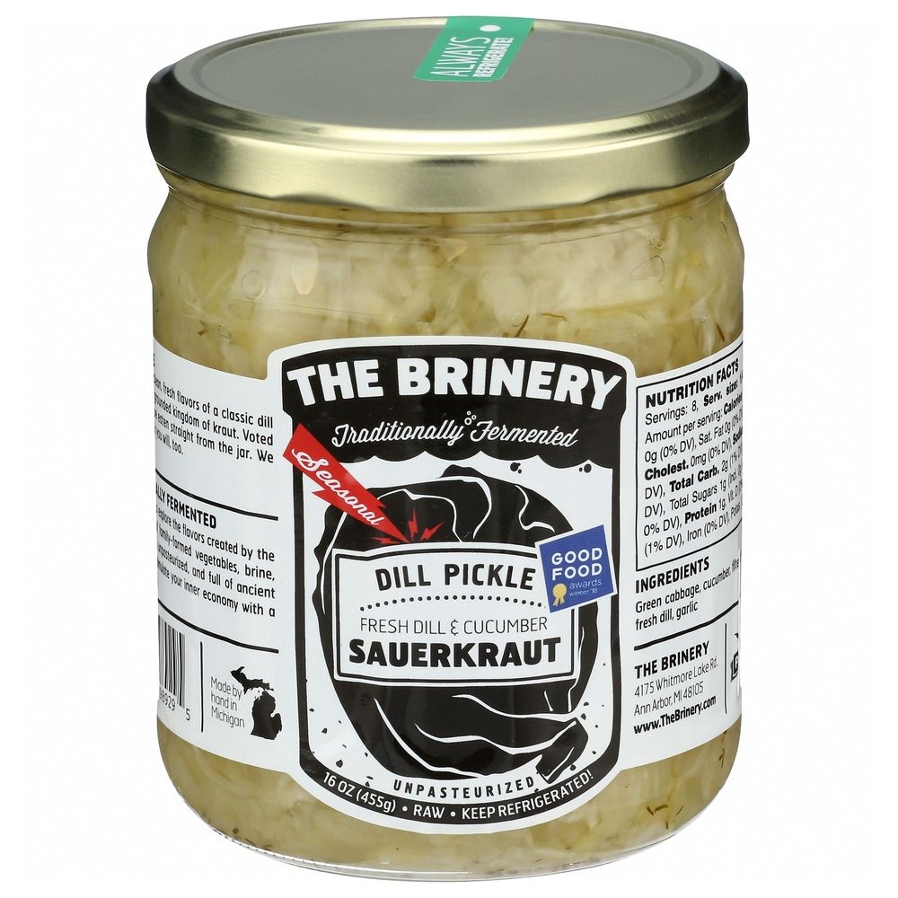 The Brinery Dill Pickle Sauerkraut, 16 Ounce -- 6 per case