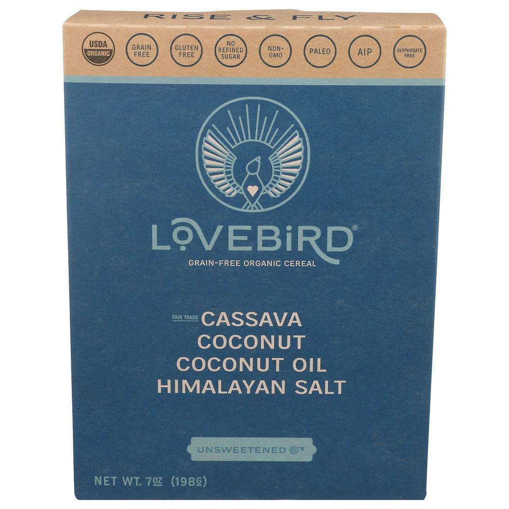 Lovebird Organic Grain Free Unsweetened Cereal, 7 Ounce -- 6 per case