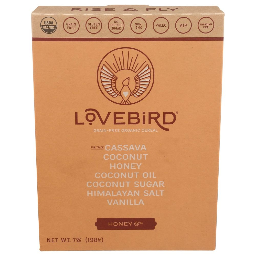 Lovebird Organic Grain Free Honey Cereal, 7 Ounce -- 6 per case