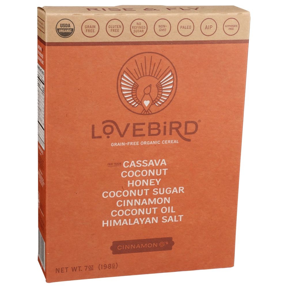Lovebird Organic Grain Free Cinnamon Cereal, 7 Ounce -- 6 per case