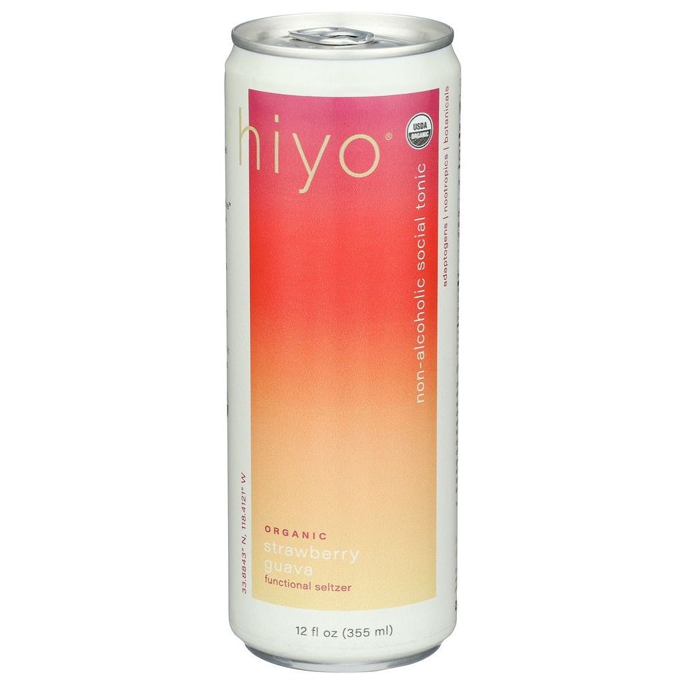 Hiyo Organic Strawberry Guava Functional Seltzer, 12 Fluid Ounce -- 12 per case
