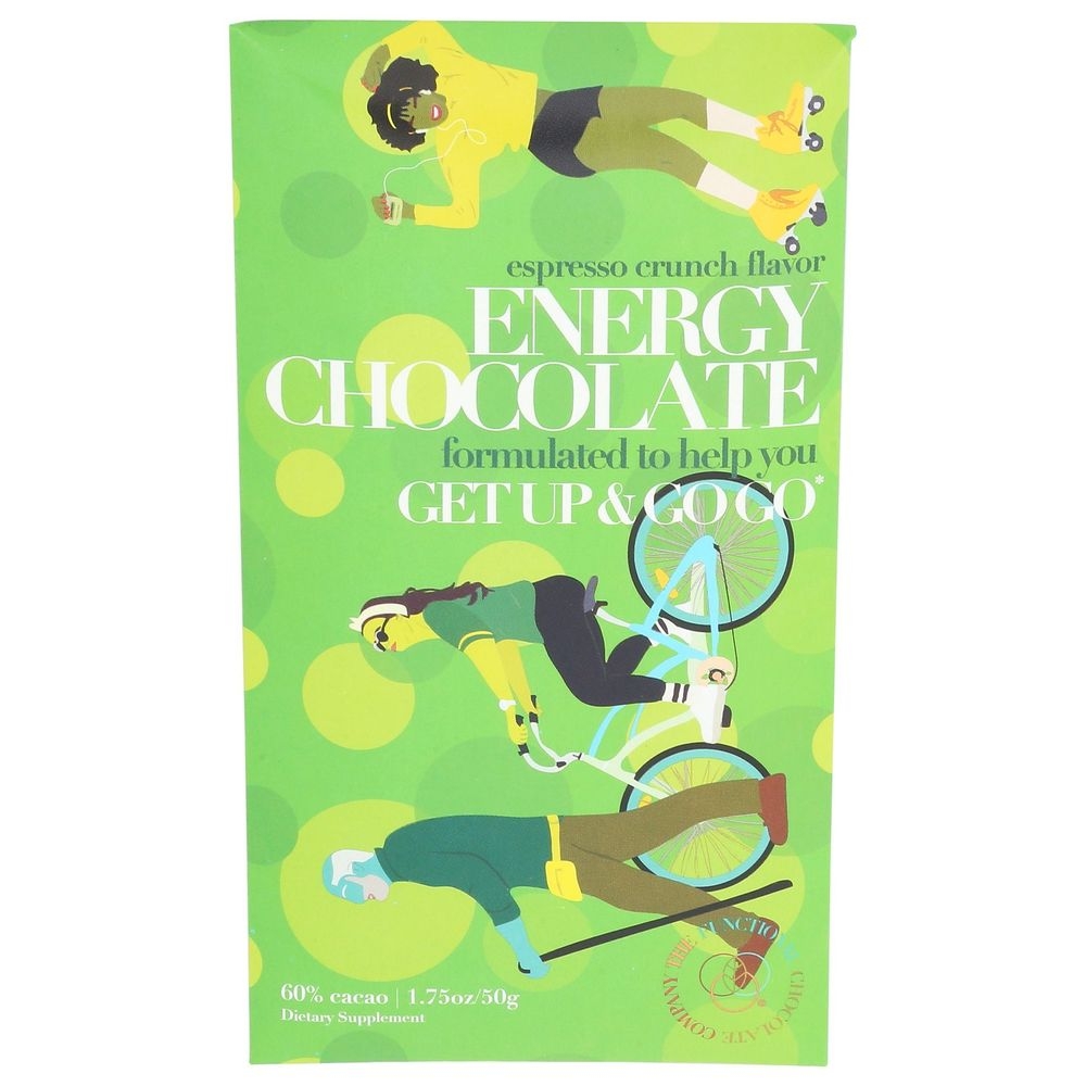 The Functional Chocolate Espresso Crunch Energy Chocolate Bar, 1.75 Ounce -- 12 per case