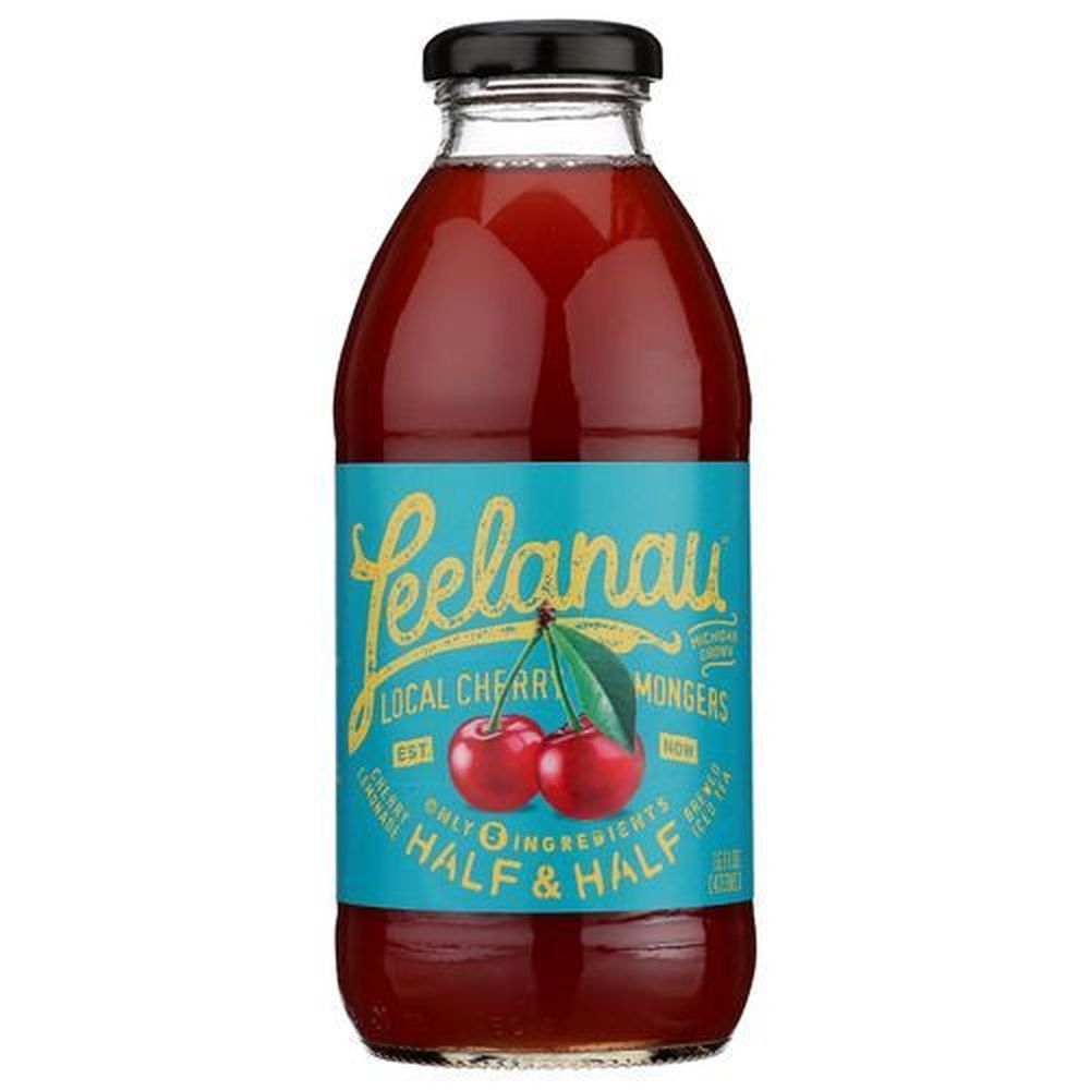Leelanau Cherry Iced Tea Lemonade Half and Half, 16 Fluid Ounce -- 12 per case