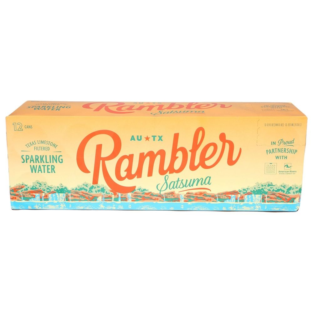 Rambler Satsuma Sparkling Water, 144 Fluid Ounce -- 2 per case
