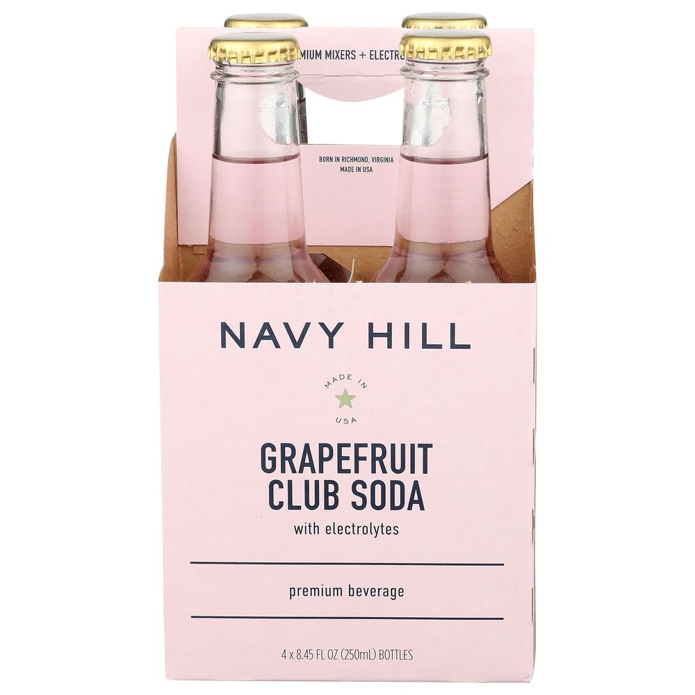Navy Hill Grapefruit Club Soda, 33.8 Fluid Ounce -- 6 per case