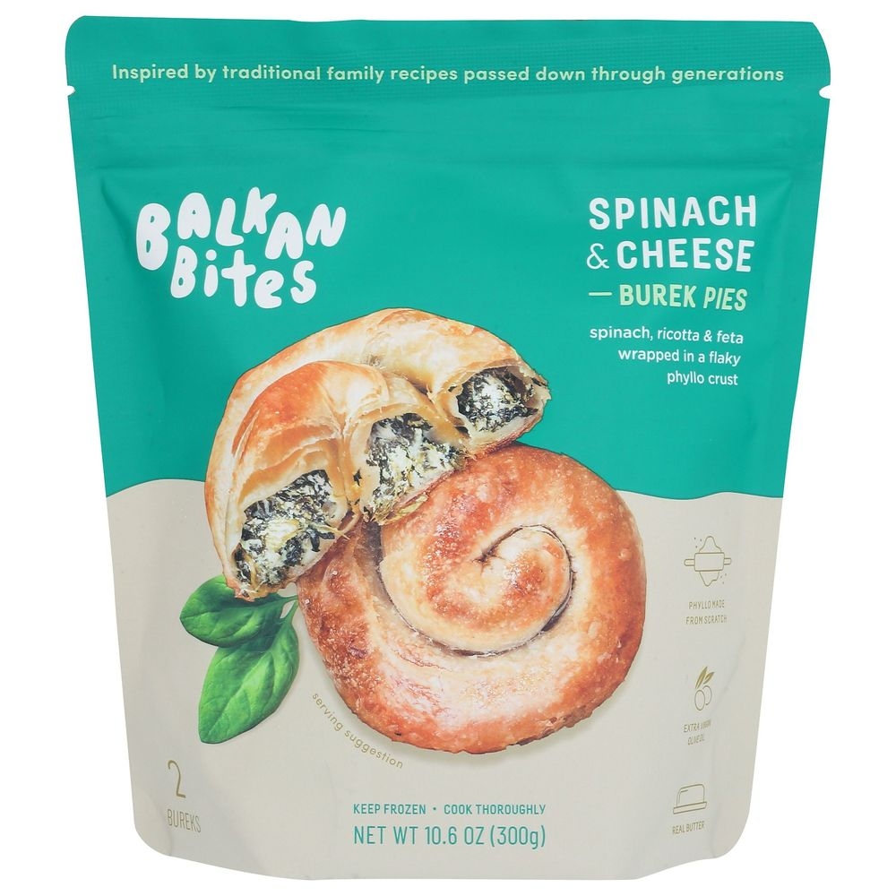 Balkan Bites Spinach and Cheese Burek Pies, 10.6 Ounce -- 6 per case