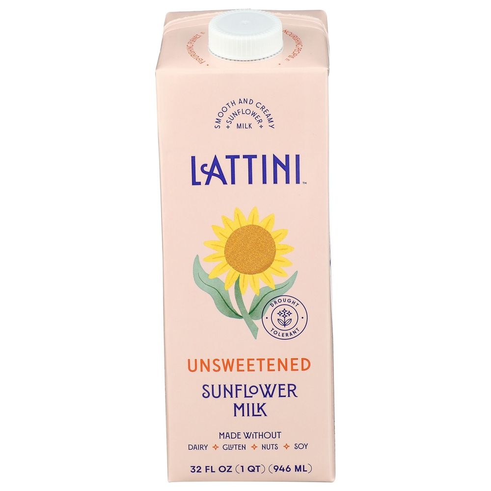 Lattini Unsweetened Sunflower Milk, 32 Fluid Ounce -- 6 per case