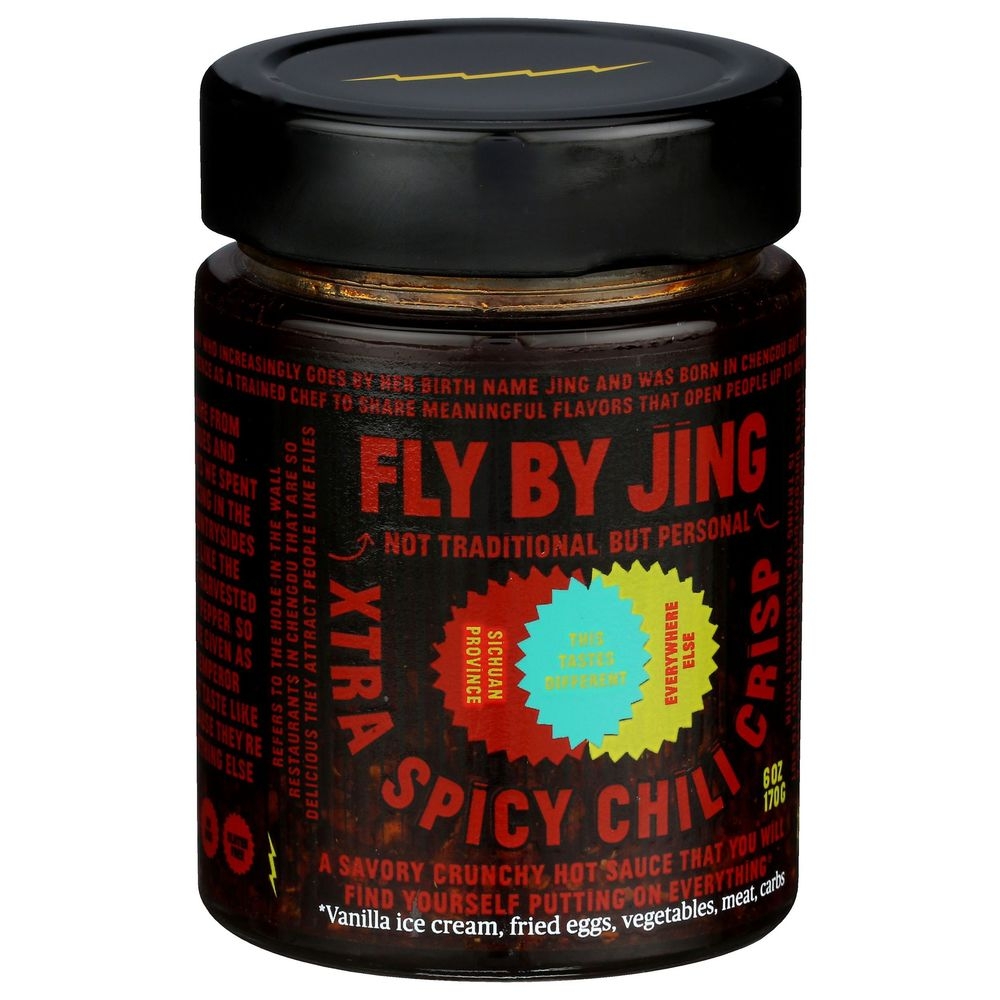 Fly By Jing Extra Spicy Chili Crisp Hot Sauce, 6 Ounce -- 6 per case
