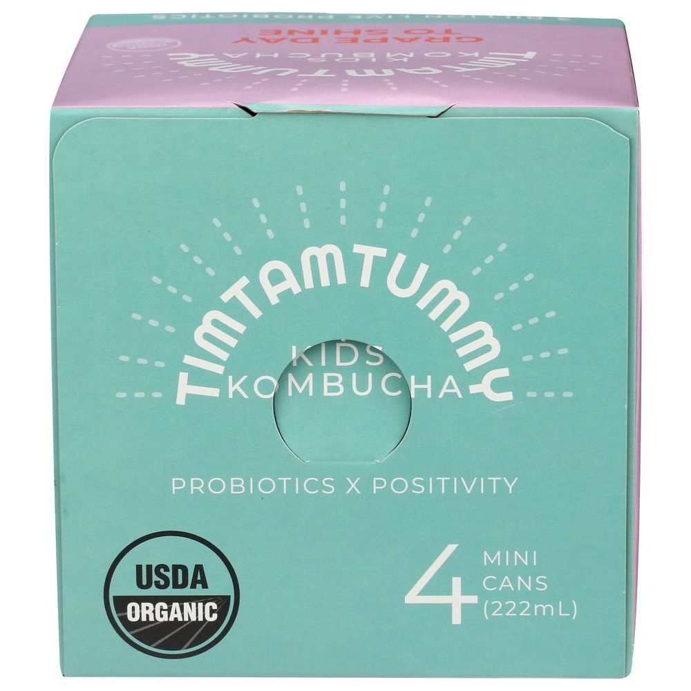 Tim Tam Tummy Grape Kids Kombucha, 30 Fluid Ounce -- 6 per case