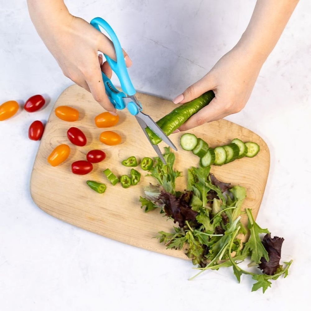 KitchInventions Blue Strip-n-Snip Scissors