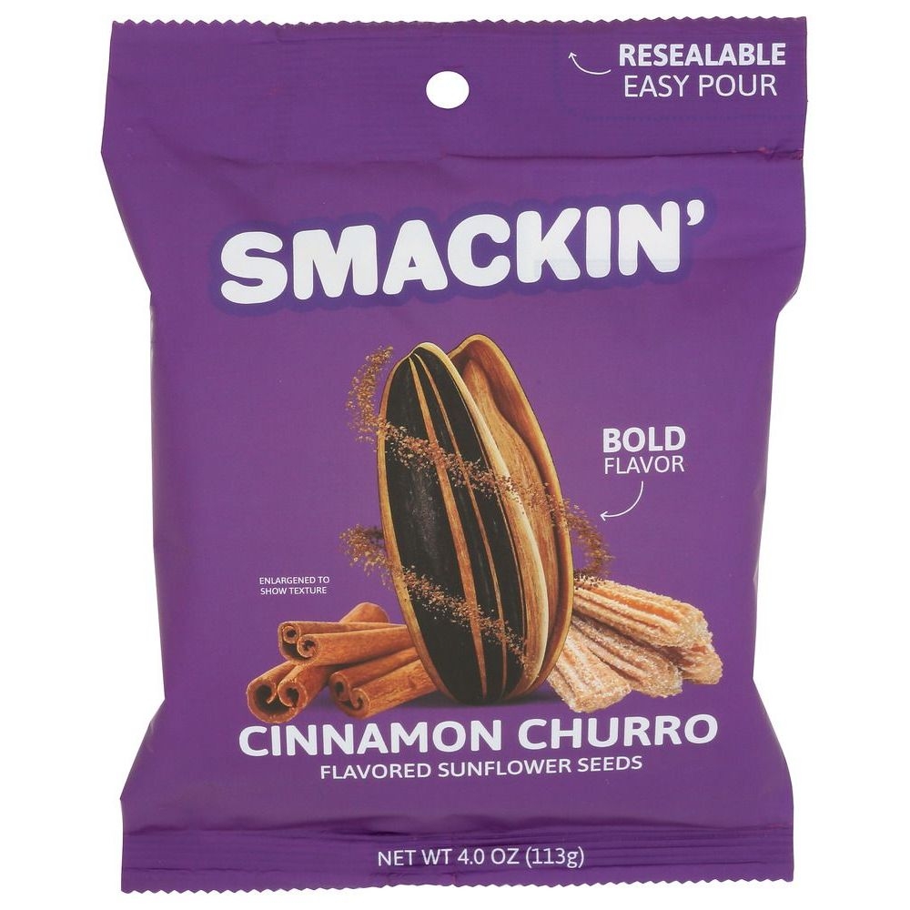 Smackin Cinnamon Churro Sunflower Seeds, 4 Ounce -- 12 per case