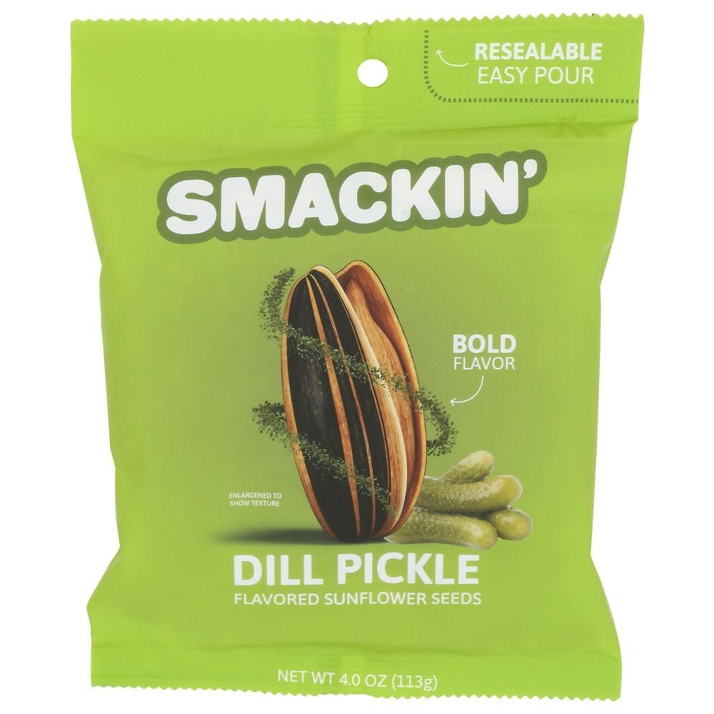 Smackin Dill Pickle Sunflower Seeds, 4 Ounce -- 12 per case