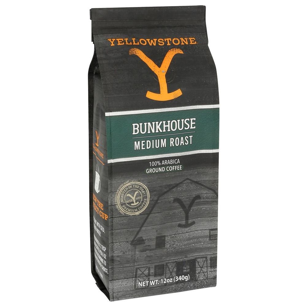 Yellowstone Bunkhouse Medium Roast Ground Coffee, 12 Ounce -- 6 per case