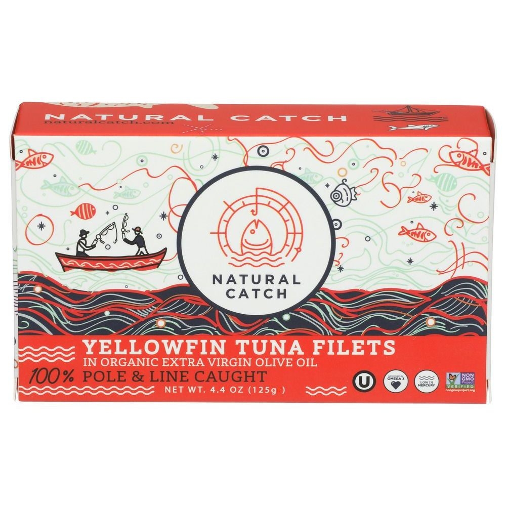 Natural Catch Yellowfin Tuna Fillets in Organic Extra Virgin Olive Oil, 4.4 Ounce -- 12 per case