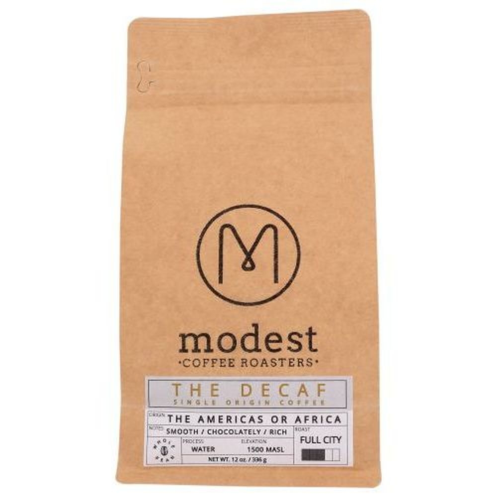 Modest Coffee Roasters The Decaf Single Origin Coffee, 12 Ounce -- 6 per case
