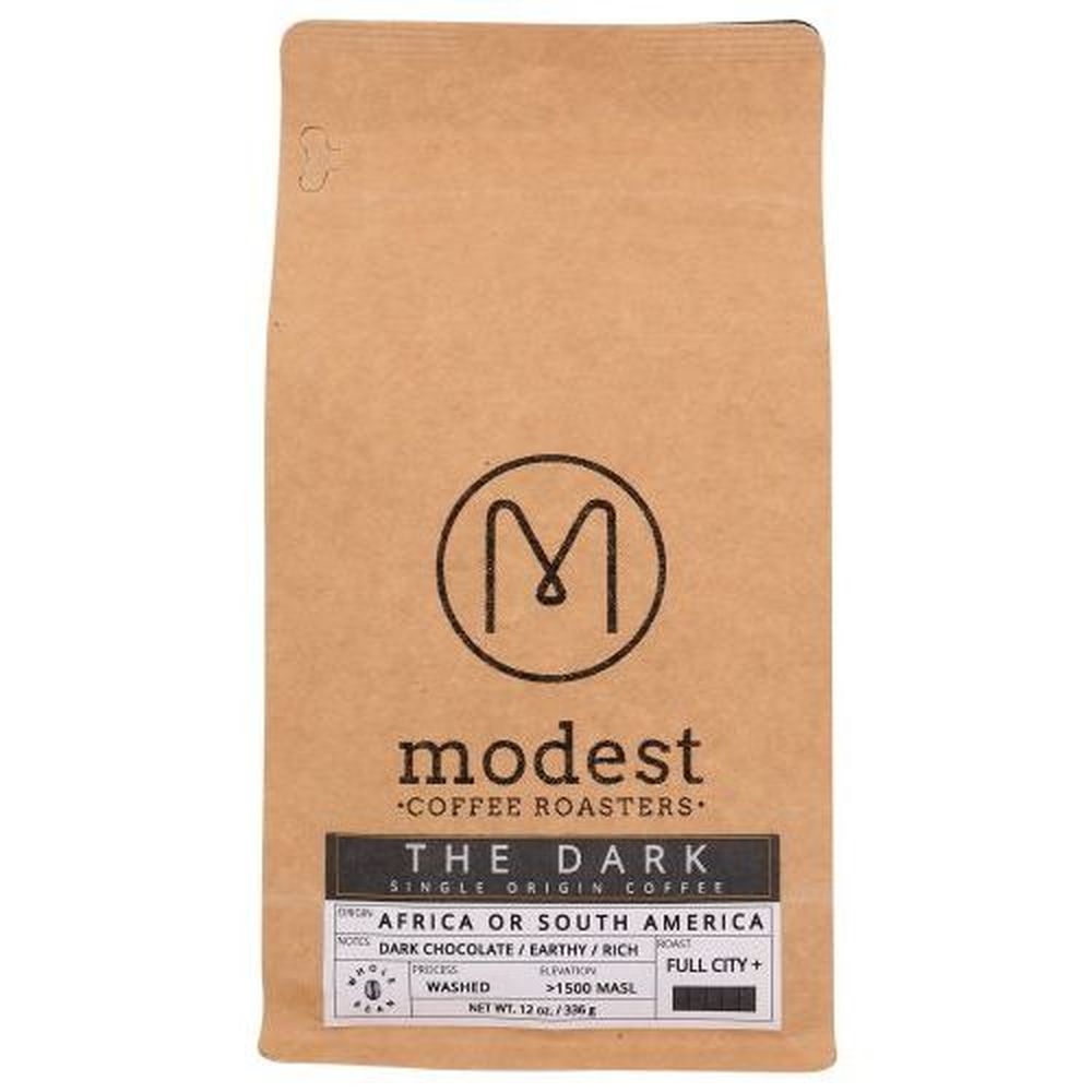 Modest Coffee Roasters The Dark Single Origin Coffee, 12 Ounce -- 6 per case