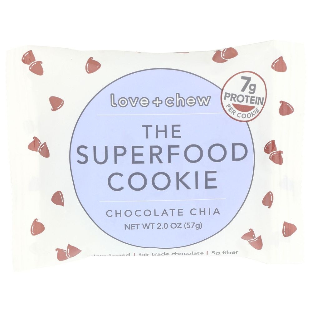 Love Chew Chocolate Chia Cookies, 2 Ounce -- 12 per case