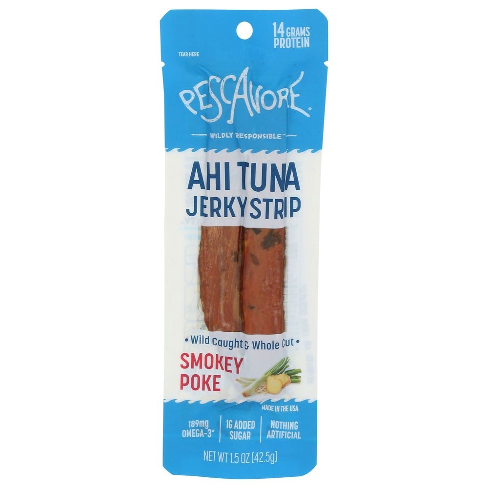 Pescavore Smoke Poke Jerky Strip, 1.5 Ounce -- 10 per case