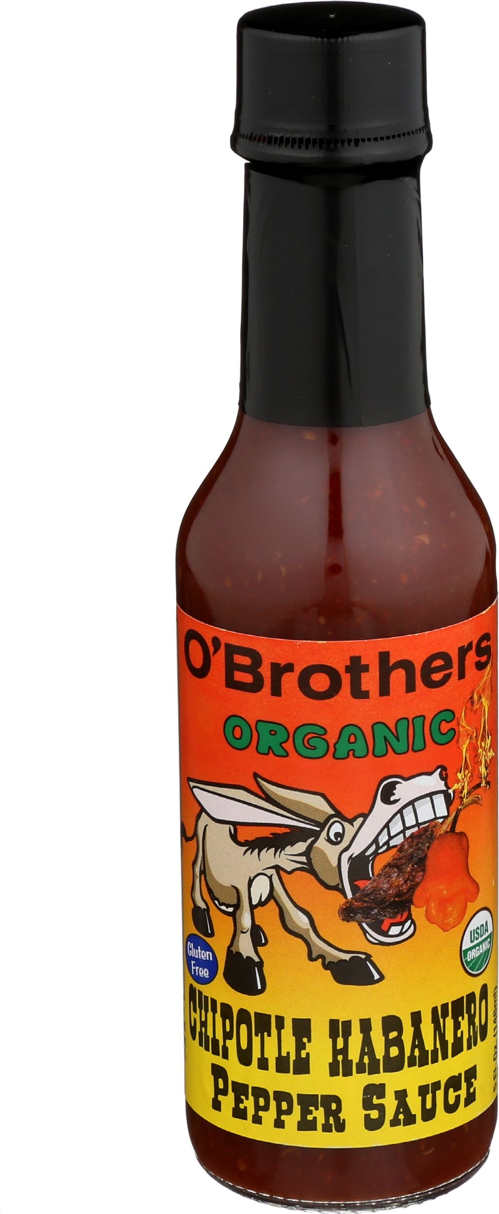 O Brothers Organic Chipotle Habanero Pepper Sauce, 5 Ounce