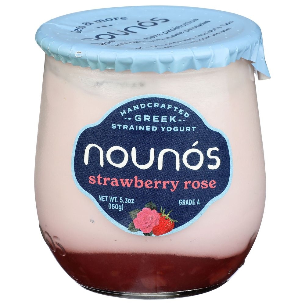 Nounos Strawberry Rose Greek Yogurt, 5.3 Ounce -- 8 per case
