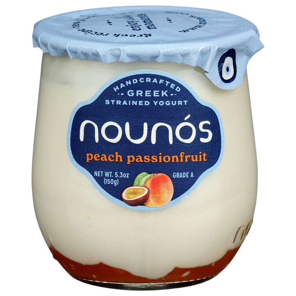 Nounos Peach Passion Fruit Greek Yogurt, 5.3 Ounce -- 8 per case