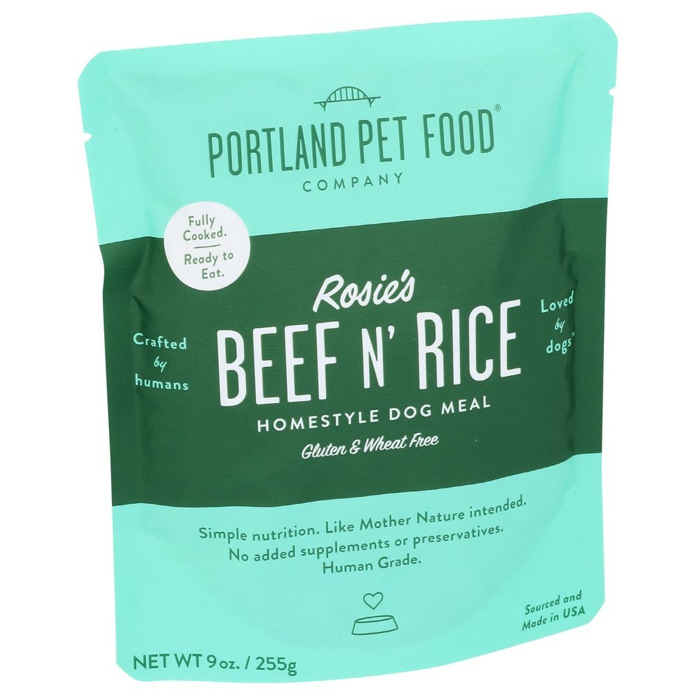 Portland Pet Food Beef N Rice Homestyle Dog Meal, 9 Ounce -- 8 per case