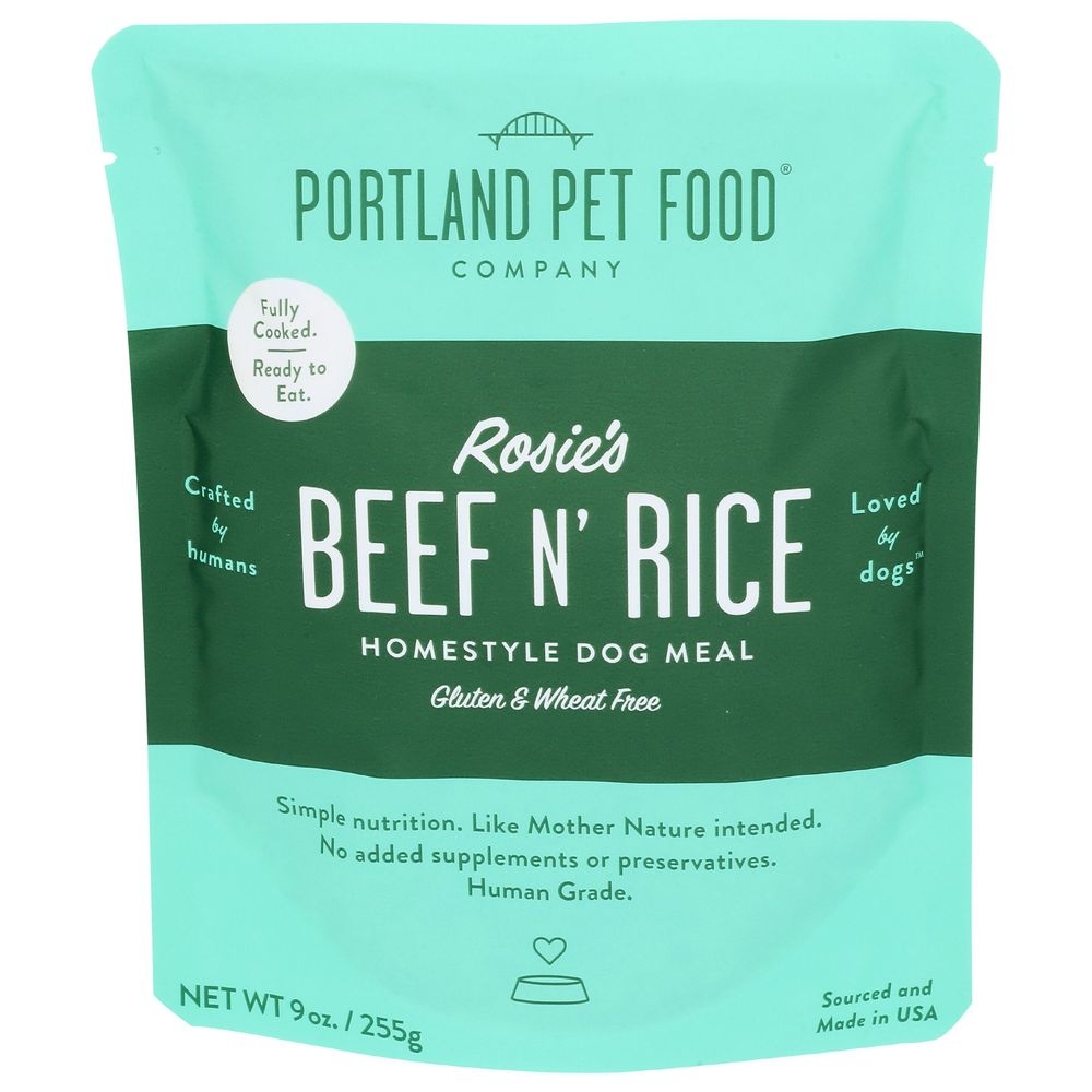 Portland Pet Food Beef N Rice Homestyle Dog Meal, 9 Ounce -- 8 per case