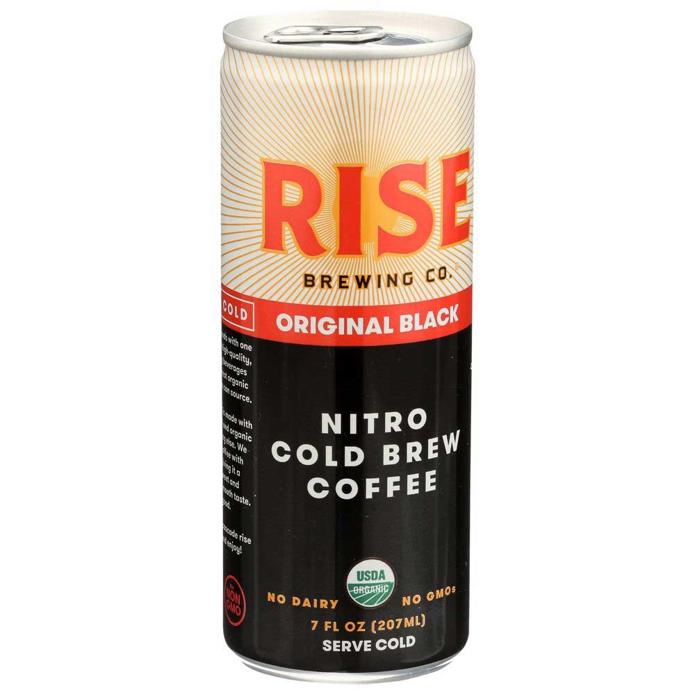 Rise Brewing Co Organic Original Black Nitro Cold Brew Coffee, 7 Fluid Ounce -- 12 per case