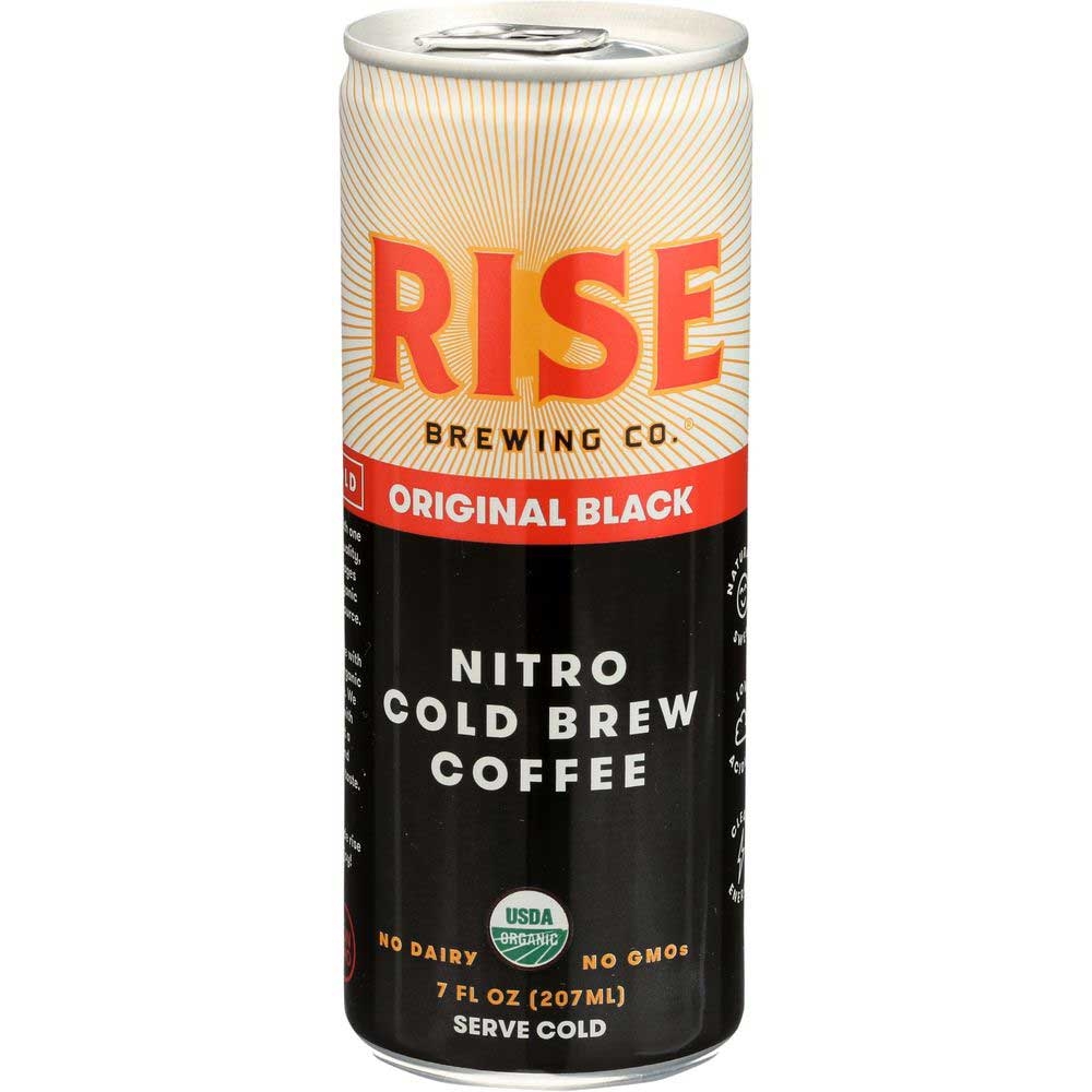 Rise Brewing Co Organic Original Black Nitro Cold Brew Coffee, 7 Fluid Ounce -- 12 per case