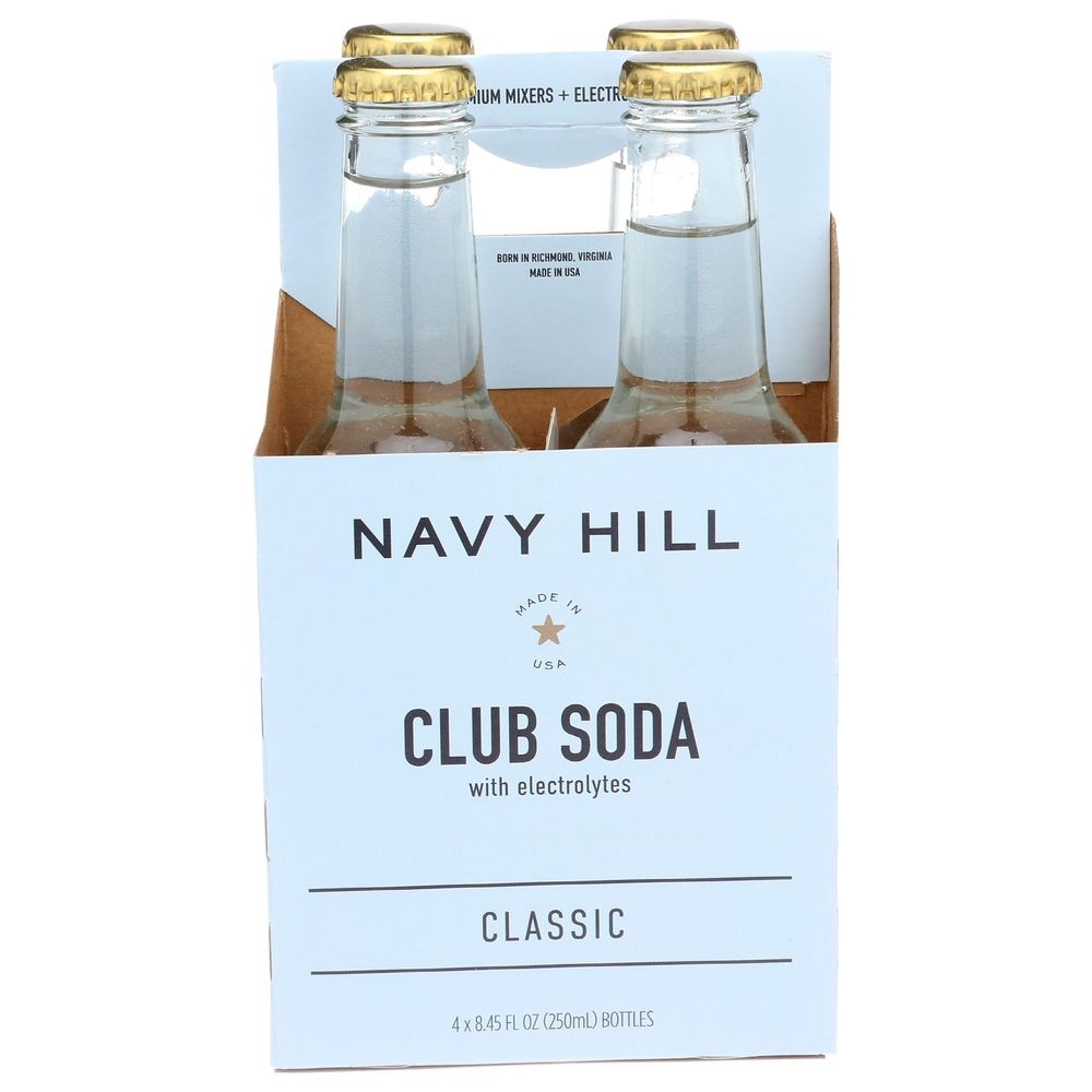 Navy Hill Classic Club Soda, 33.8 Fluid Ounce -- 6 per case