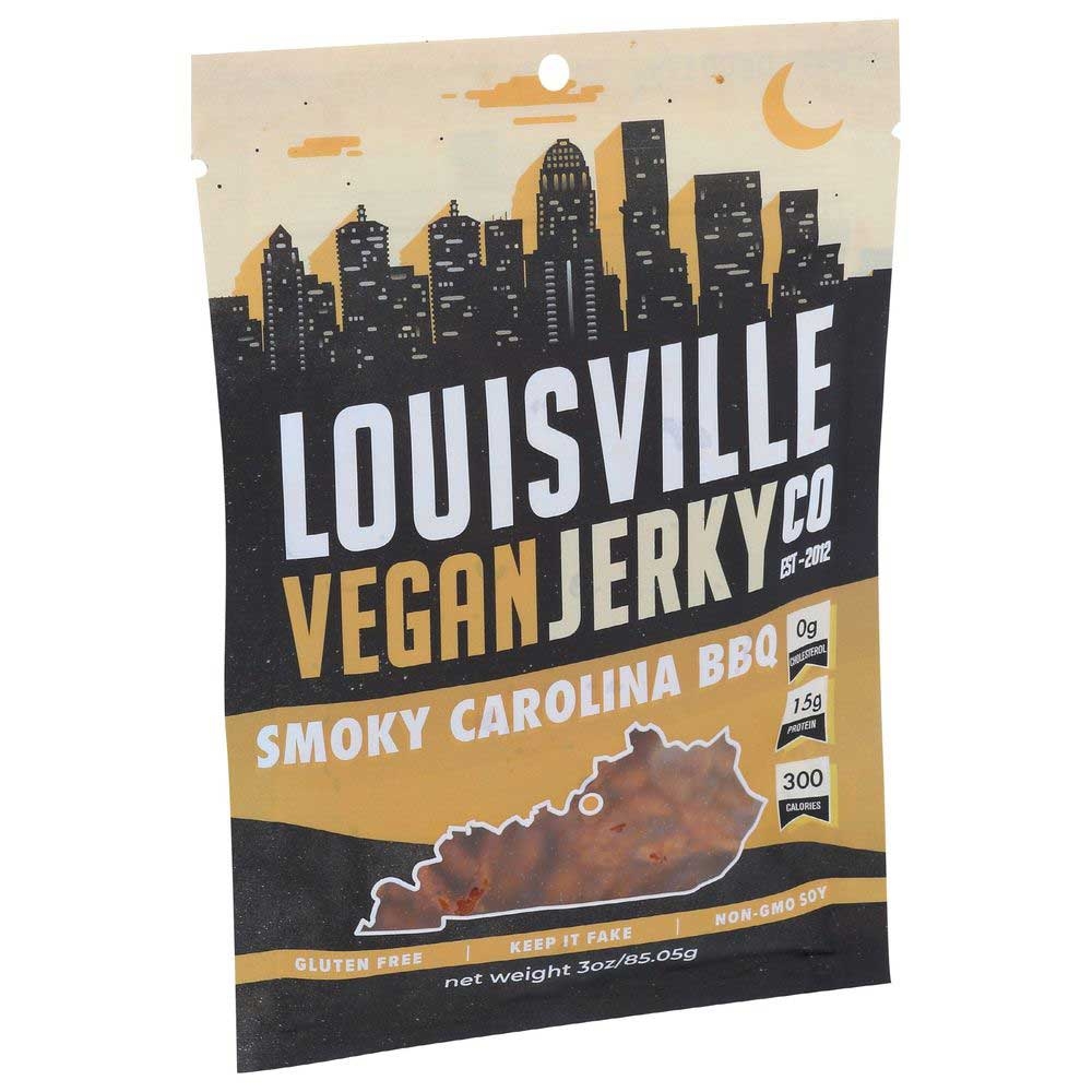 Louisville Vegan Jerky Carolina Barbecue, 3 Ounce -- 10 per case