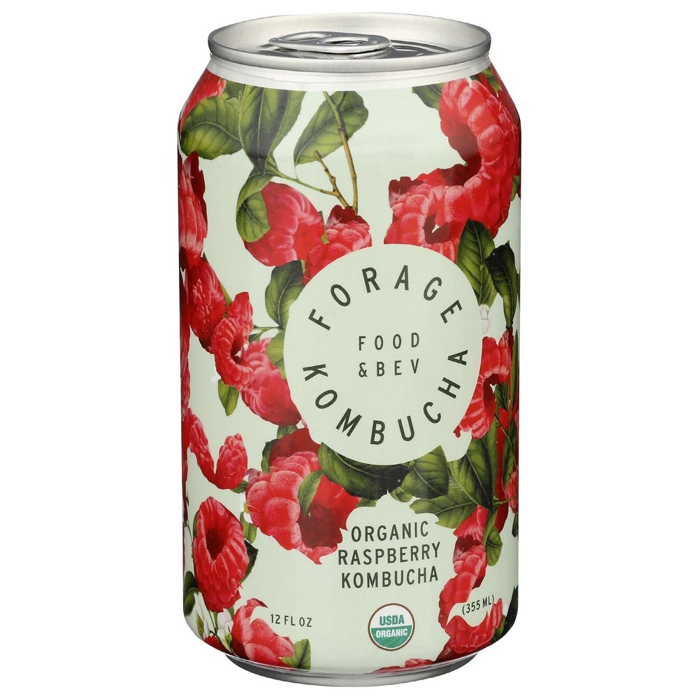 Forage Organic Raspberry Kombucha, 12 Fluid Ounce -- 12 per case