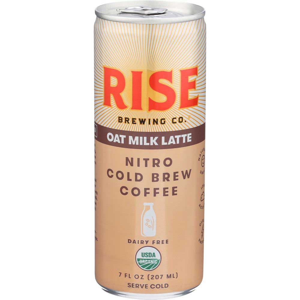 Rise Brewing Co Organic Oat Milk Latte Nitro Cold Brew Coffee, 7 Fluid Ounce -- 12 per case