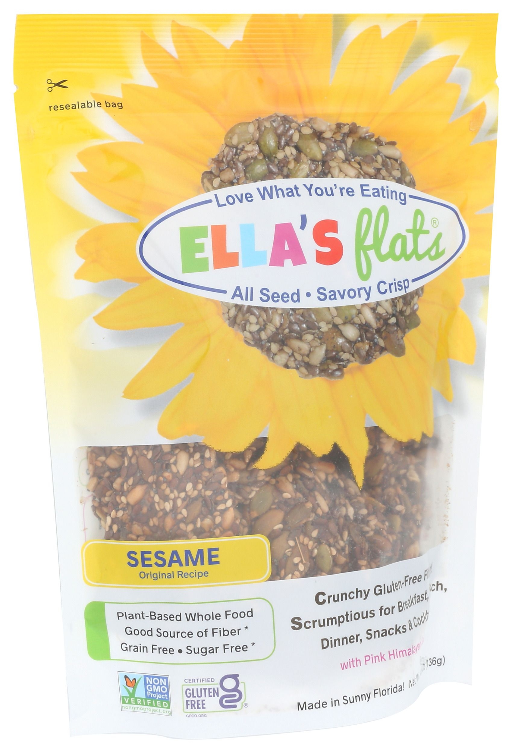 Ellas Flats Sesame Crackers, 4.8 Ounce -- 6 per case