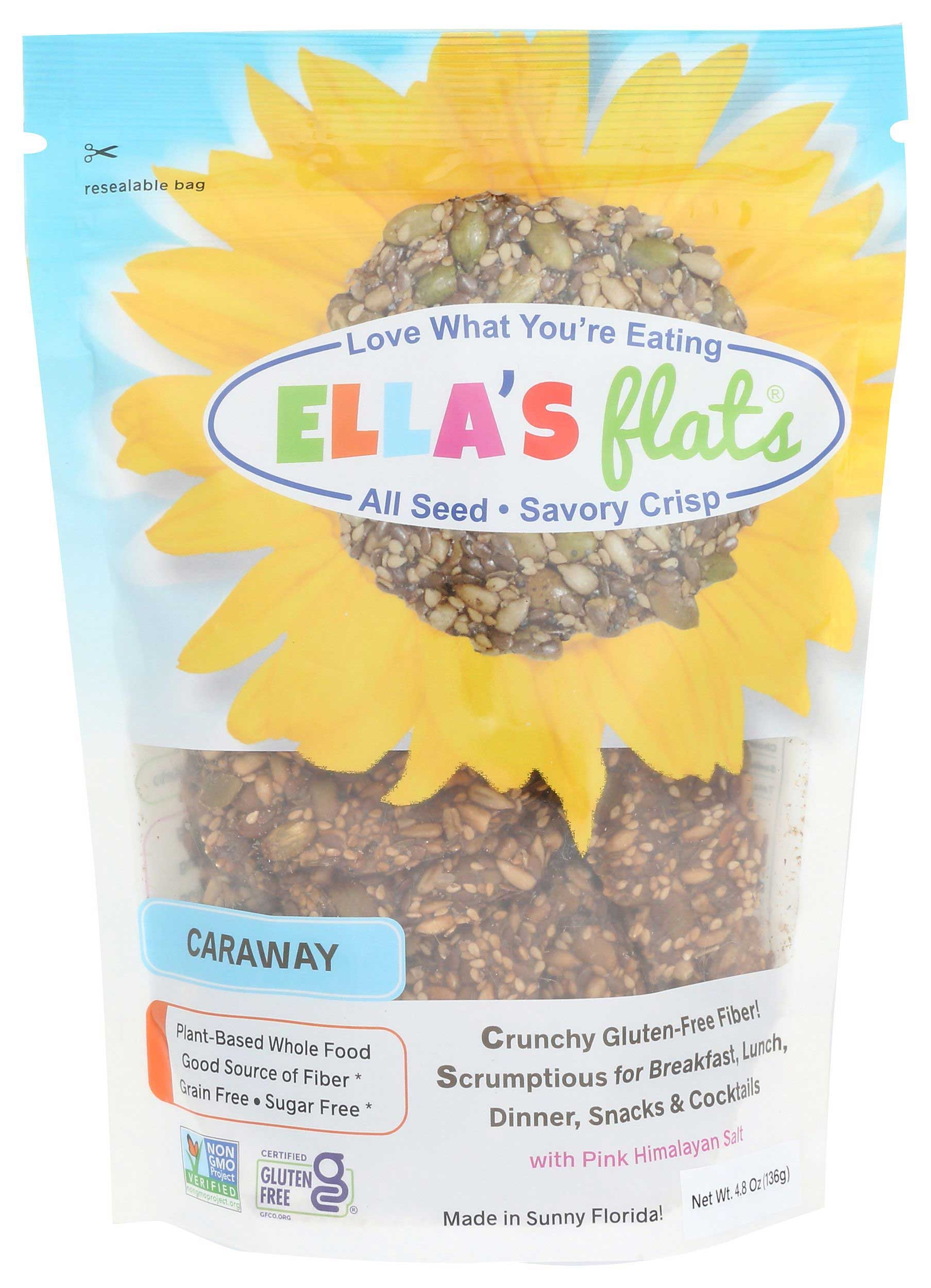 Ellas Flats Caraway Crackers, 4.8 Ounce -- 6 per case