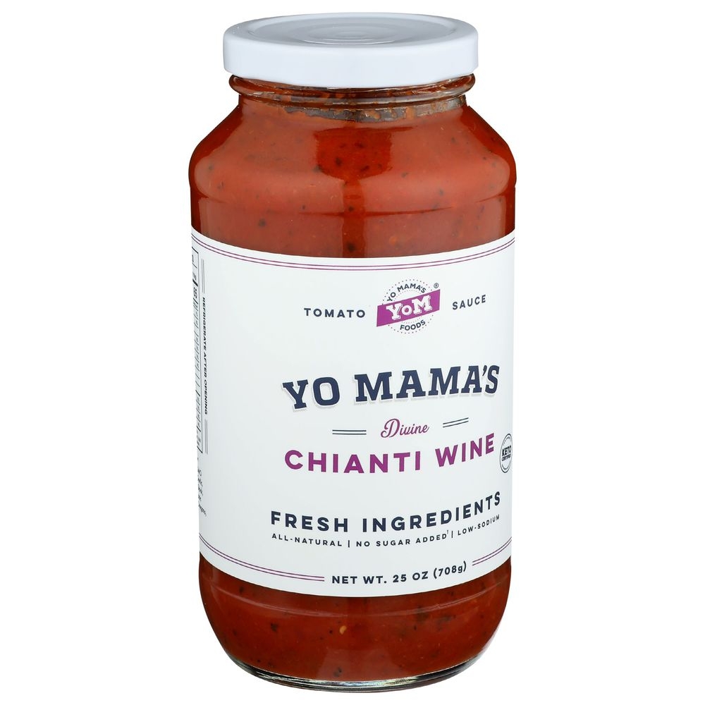 Yo Mamas Divine Chianti Wine Pasta Sauce, 25 Ounce -- 6 per case