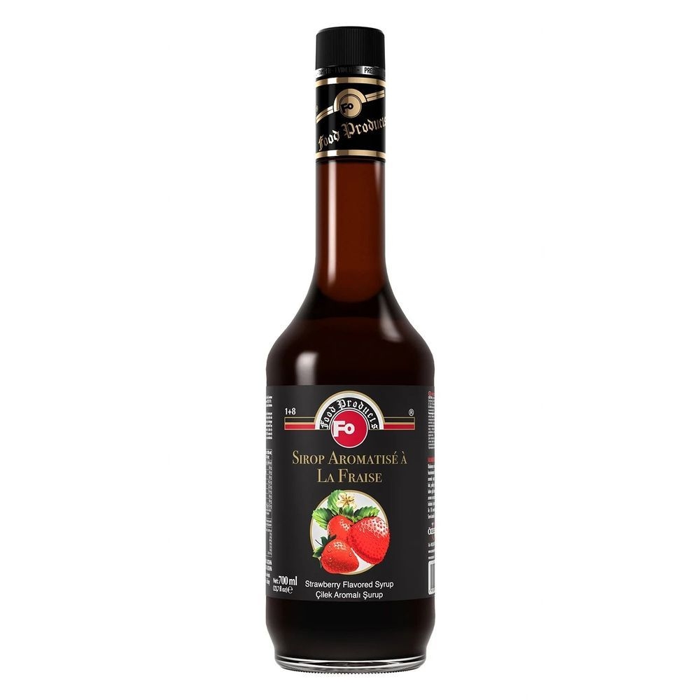 FO Strawberry Flavored Syrup, 700 Milliliter -- 6 per case