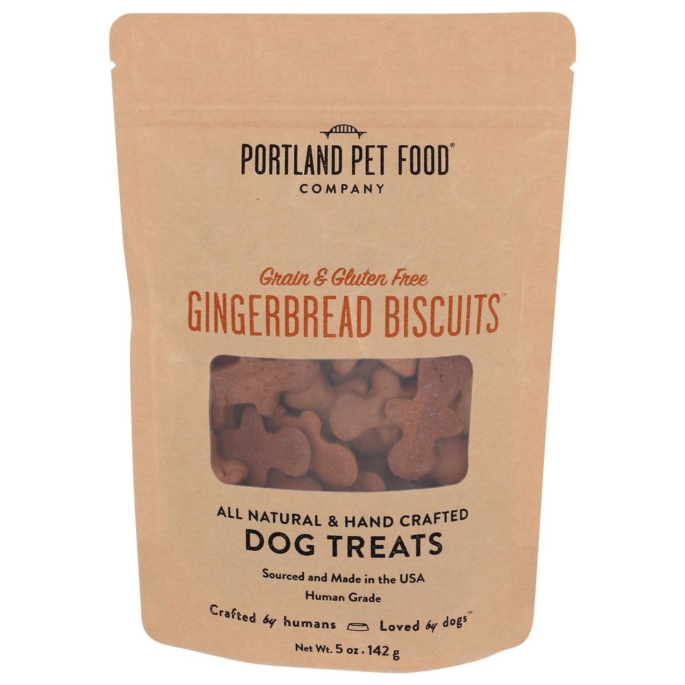 Portland Pet Food Gingerbread Biscuits Dog Treats, 5 Ounce -- 6 per case