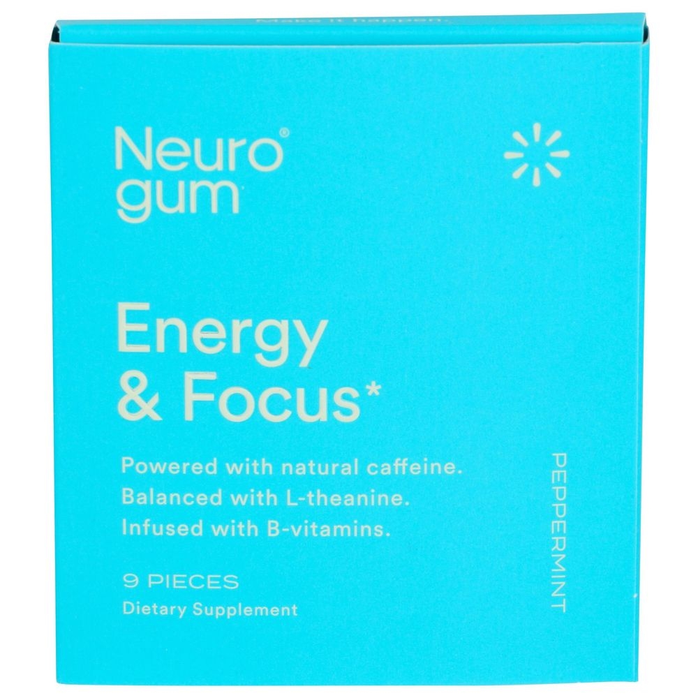 Neuromints Peppermint Flavor Energy and Focus Vitamin B12 Chewable Mints, 9 count -- 12 per case
