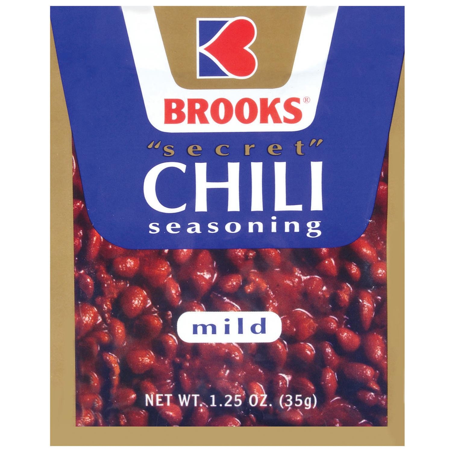 Brooks Mild Chili Seasoning, 1.25 Ounce -- 24 per case.
