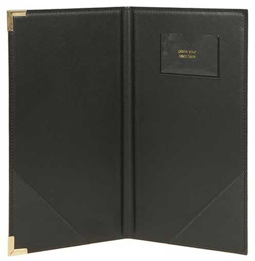 American Metalcraft Black Classic Bill Presenter, 5 inch Width